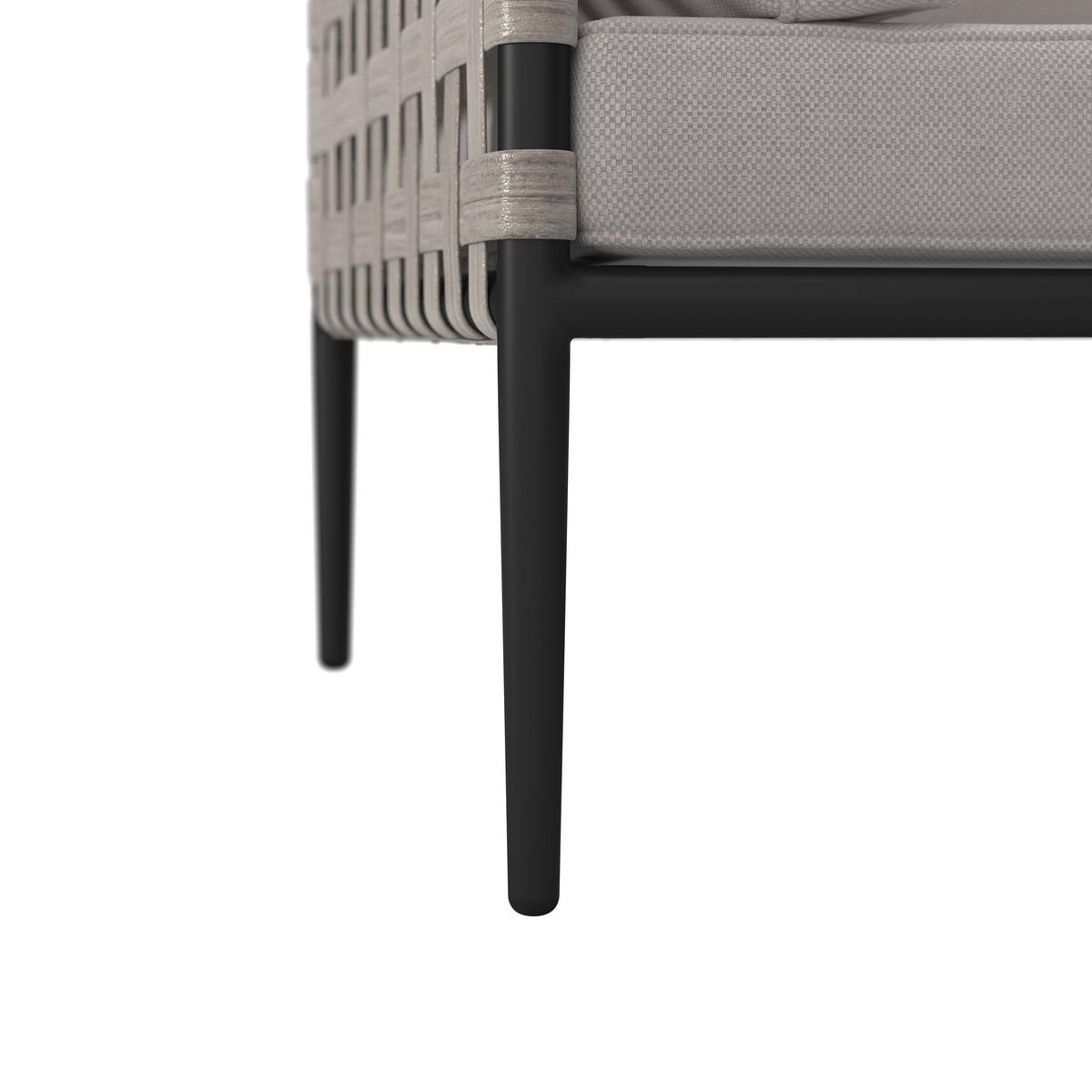 TERASOVÁ SEDACIA SÚPRAVA ENJA - čierna/sivá, Modern, kov/textil (104/60/70cm) - Bessagi Garden