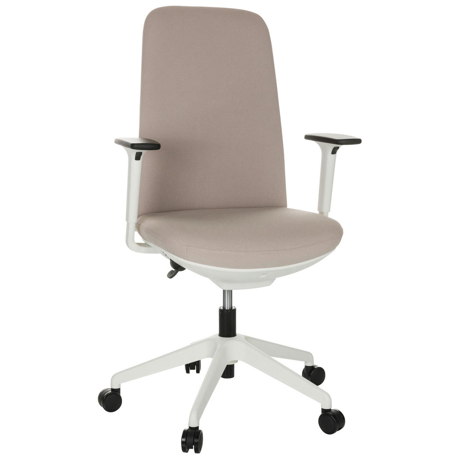 Bürostuhl Nestora mit Armstützen Beige 70x103-113x70 cm
