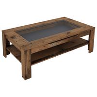 Couchtisch mit Glasplatte + Ablagefach Ralph Braun - Anthrazit/Braun, Basics, Glas/Holzwerkstoff (110/67/43cm) - MID.YOU