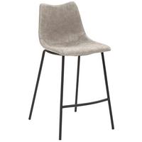 Tresenstuhl My Solo - Hellgrau/Schwarz, KONVENTIONELL, Textil/Metall (49/99,5/55cm) - MID.YOU