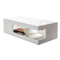 Couchtisch Weiß Hochglanz L: 120 cm - Weiß Hochglanz, Design, Holzwerkstoff (120/60/35cm) - Livetastic