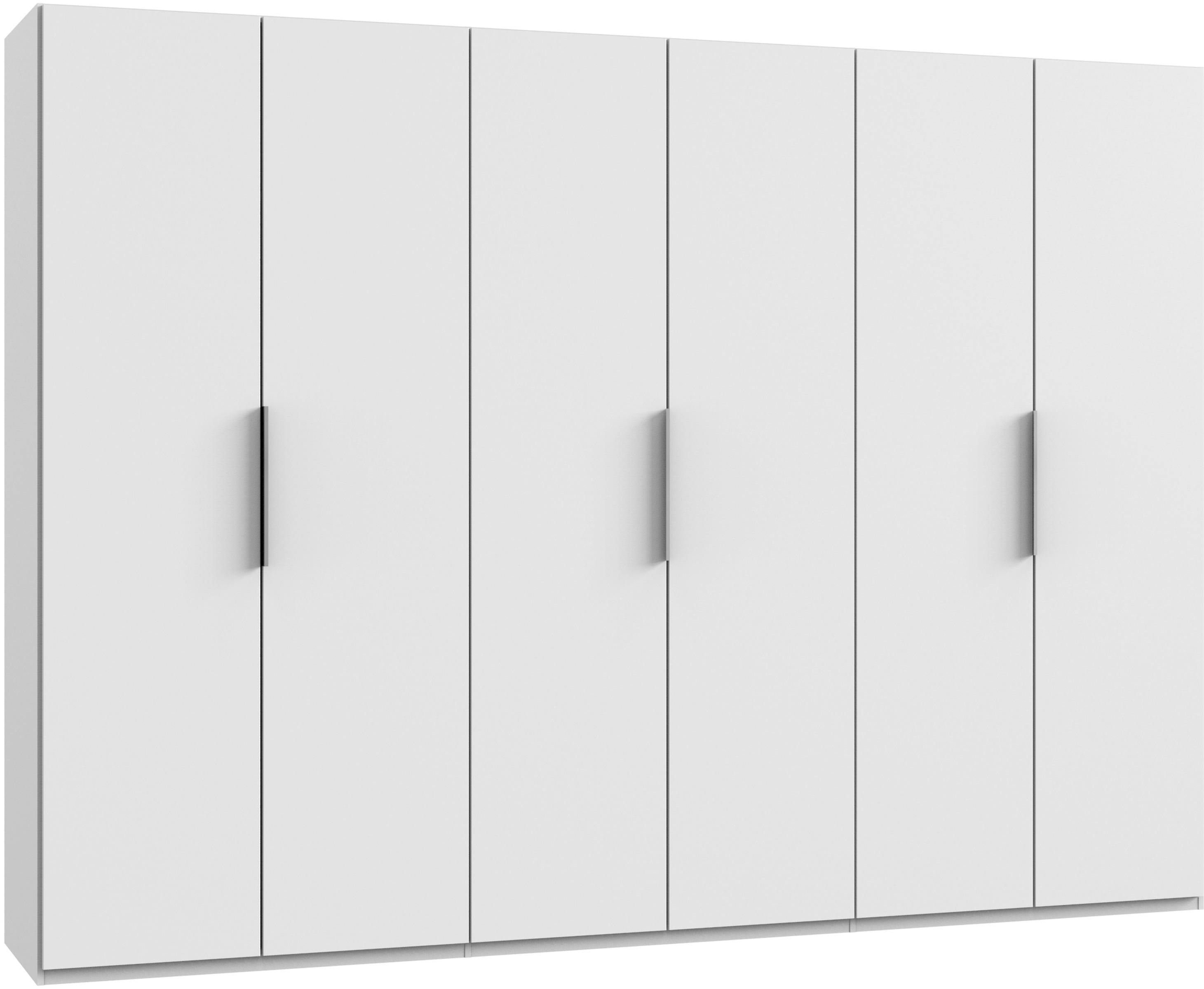 Drehtürenschrank B: 300 Cm Level, Weiß - Weiß, MODERN, Holzwerkstoff (300/216/58cm) - MID.YOU