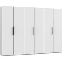 Drehtürenschrank B: 300 Cm Level, Weiß - Weiß, MODERN, Holzwerkstoff (300/216/58cm) - MID.YOU