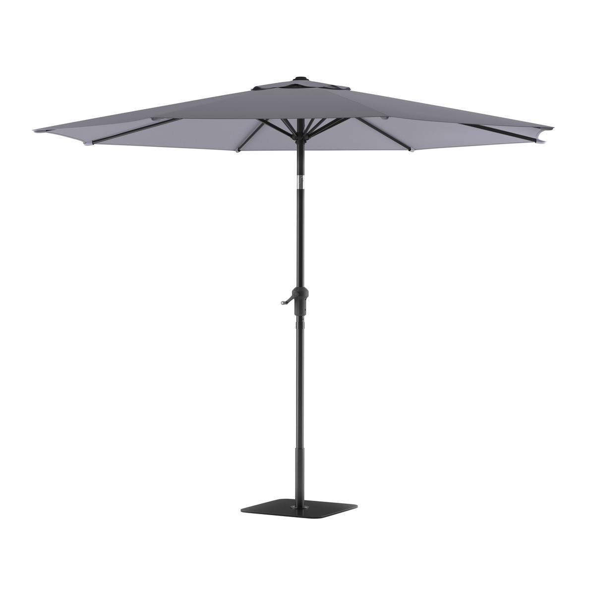 SONNENSCHIRM TROPEA - Dunkelgrau/Hellgrau, MODERN, Textil/Metall (291cm) - Beldano