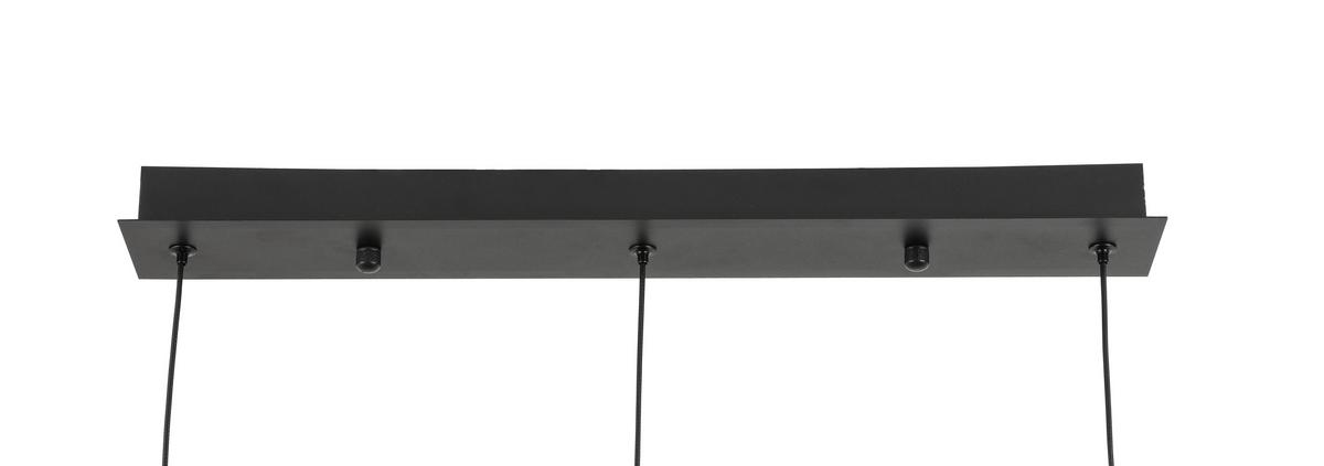 Závěsné svítidlo Wilm, V: ca 120cm, černá - bílá/černá, Moderní, kov/plast (65/15/120cm) - Modern Living