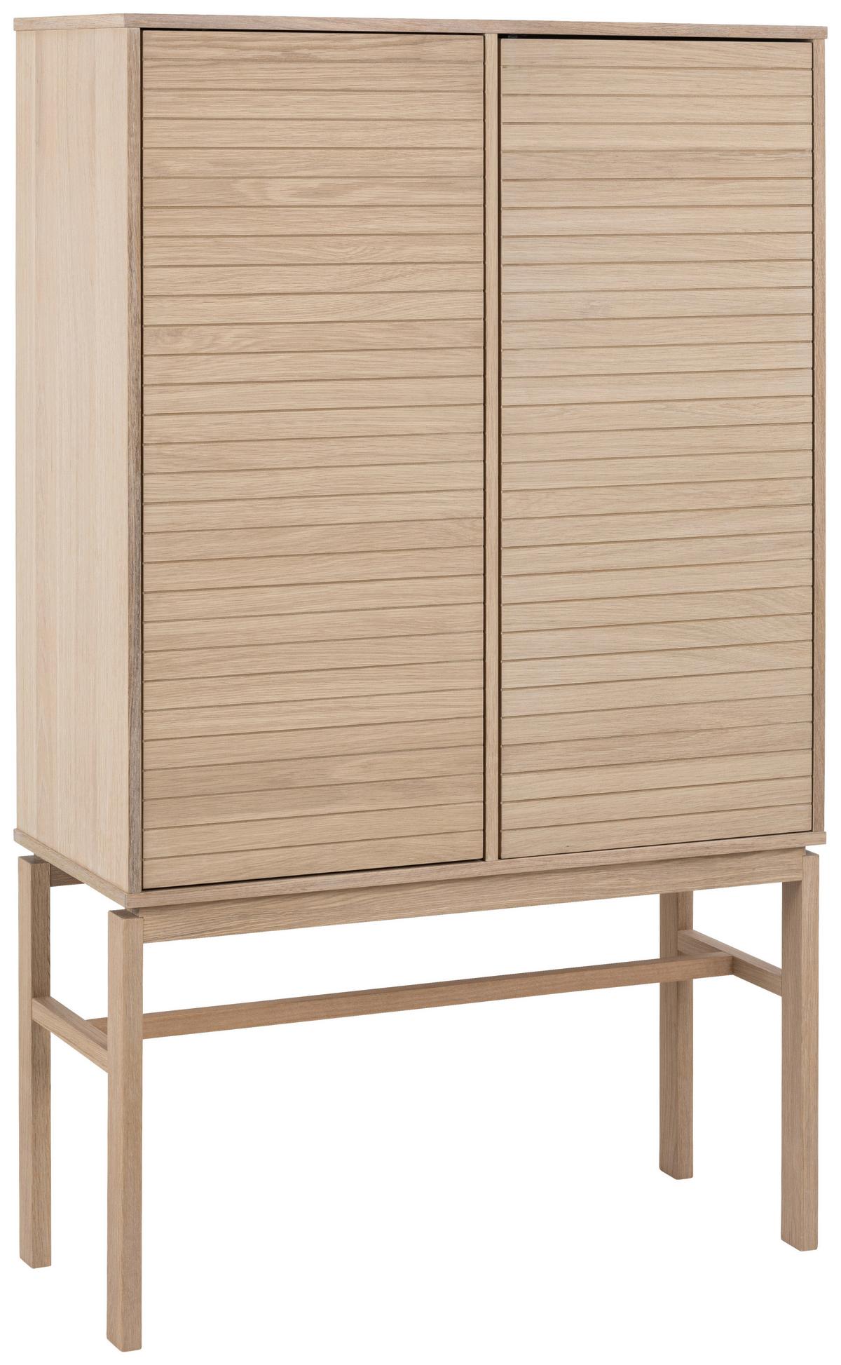 Highboard Linley Eichefarben B: 90,8 cm - Eichefarben/Weiß, Design, Holz/Holzwerkstoff (90,8/150/40cm) - Livetastic