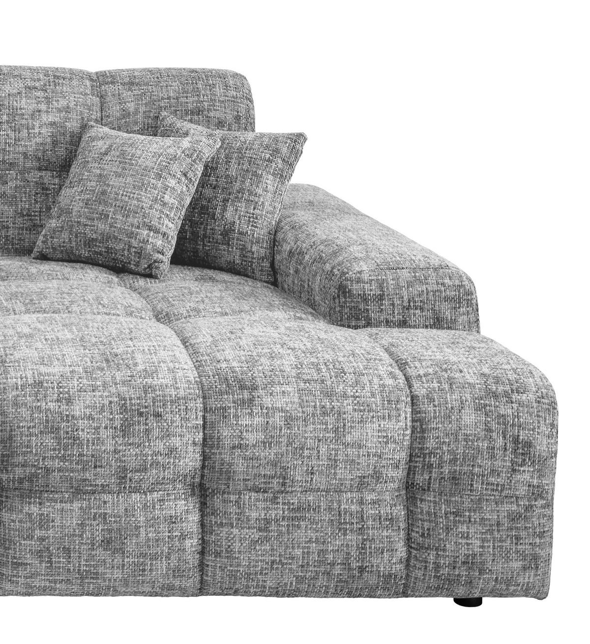 Bigsofa Bosco, Silberfarben B: 304 cm - Silberfarben/Schwarz, MODERN, Textil (304/87/155cm) - Livetastic
