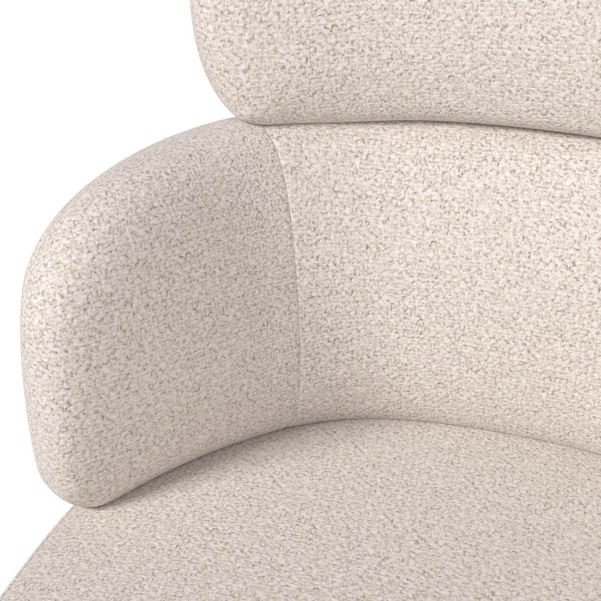 STOLIČKA S PODRÚČKAMI KARO - čierna/krémová, Modern, kov/textil (58/88/65cm) - Bessagi Home