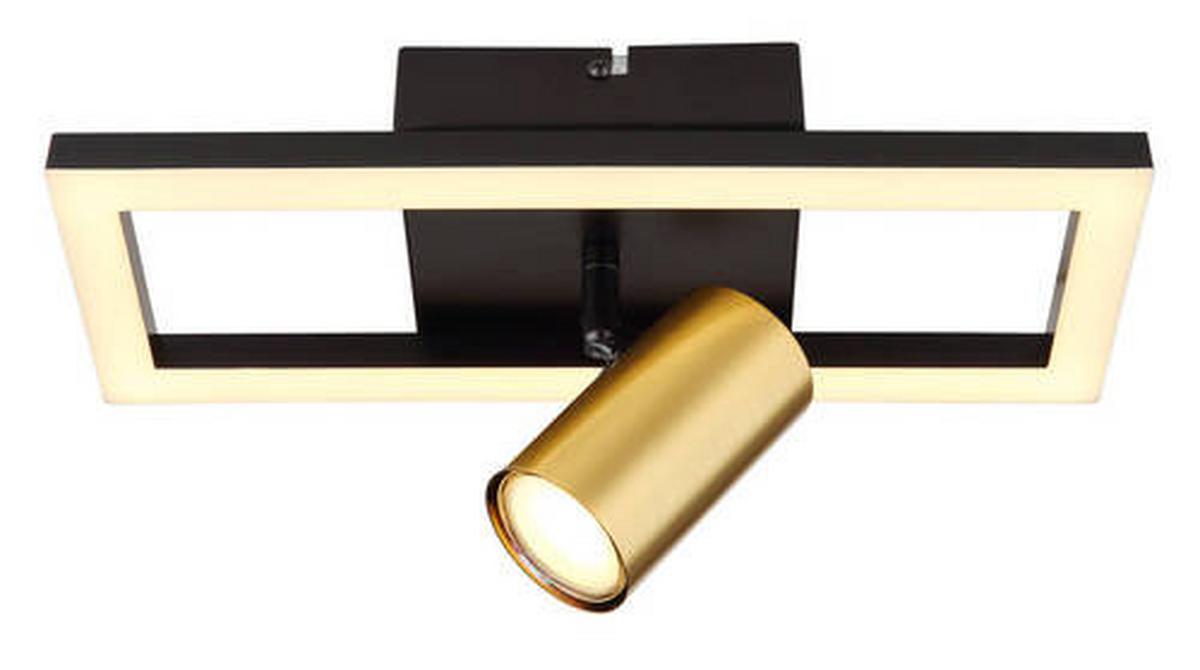 Led-wandleuchte 57032-1 - Messingfarben/Opal, Design, Kunststoff/Metall (13/15/35cm) - Globo