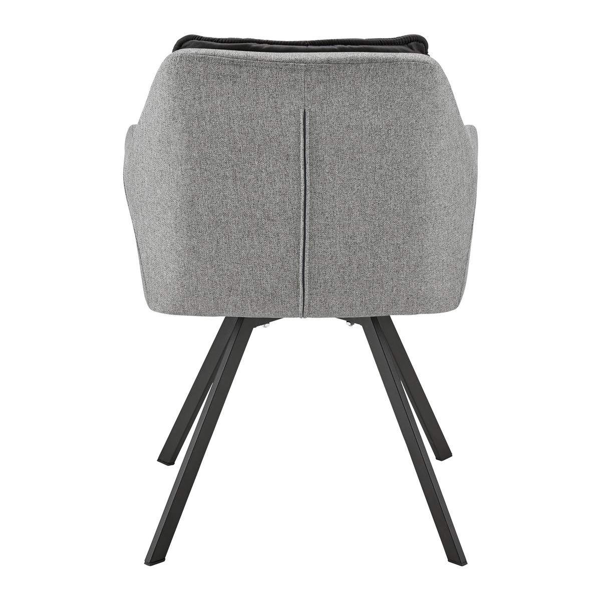 Jedálenská stolička BILLY - čierna/sivá, Modern, kov/drevo (62/85/62cm) - P & B