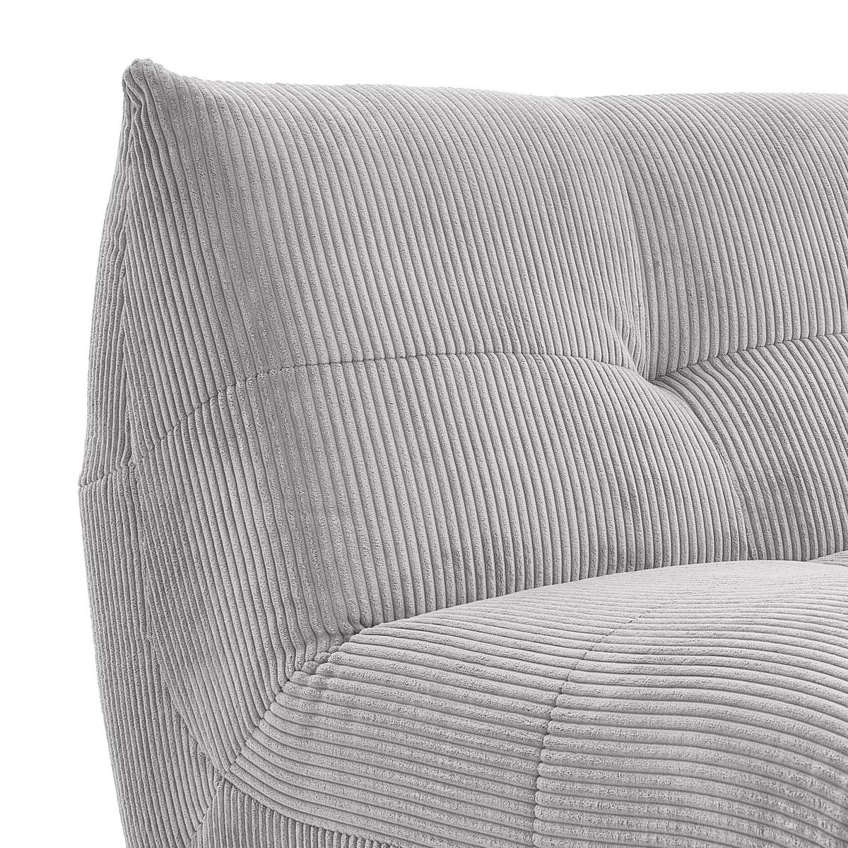Ecksofa Giselle Blaugrau/grau S: 185x315 Cm - Blaugrau/Grau, Trend, Textil (185/315cm) - Livetastic