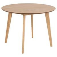 Okrúhly jedálenský stôl ROXBY 105 cm, dub - barvy dubu/přírodní barvy, Moderní, kompozitní dřevo (105/76/105cm)