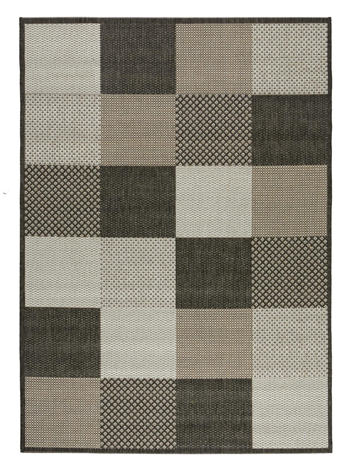Flachwebeteppich Anthrazit / Silber Caro 120x170 Cm - Anthrazit/Silberfarben, Basics, Textil (120/170cm) - James Wood