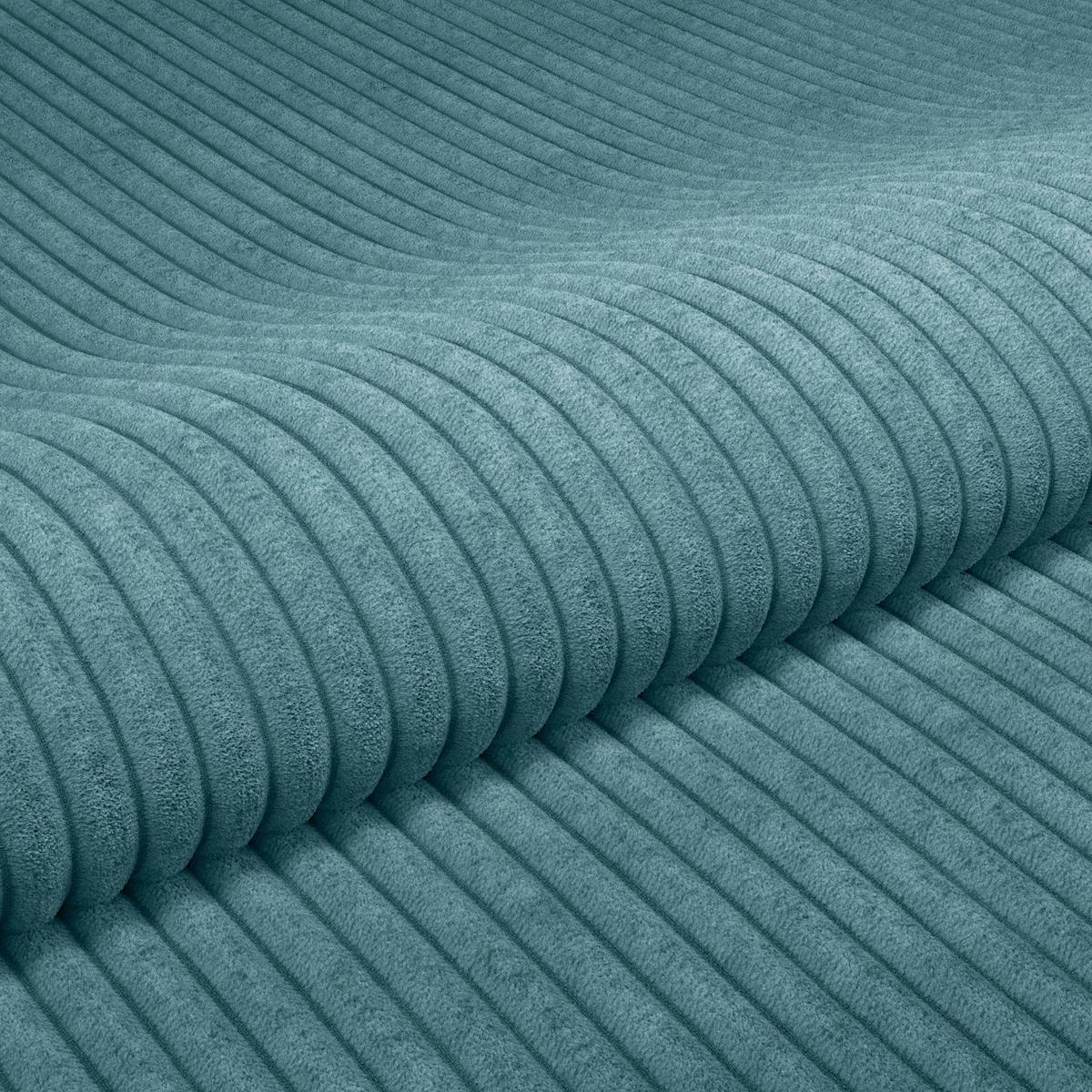 Ecksofa mit Schlaffunktion & Bettkasten Cloud Hellblau Cord - Hellblau, Trend, Textil (290/178cm)