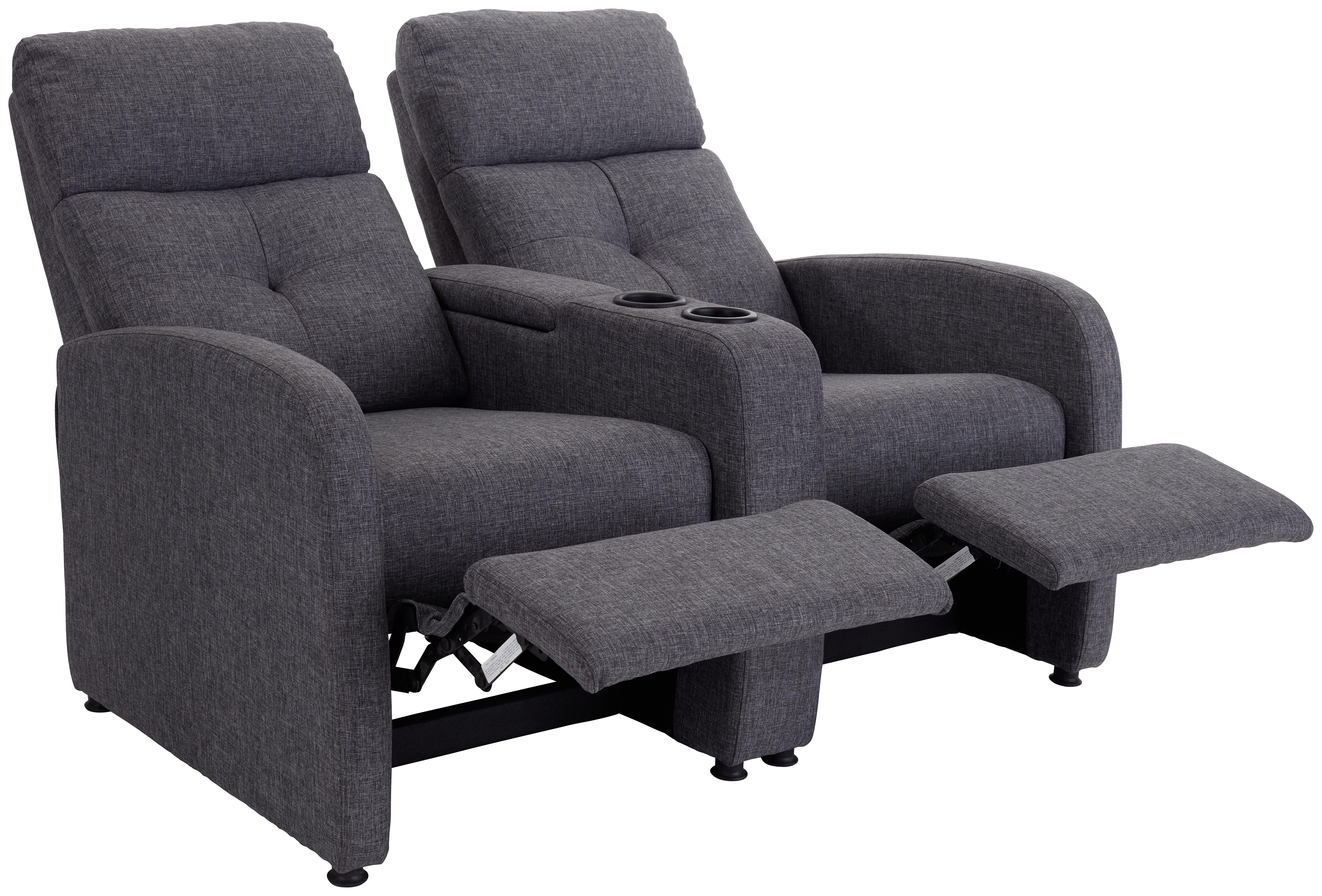 Házimozi Kanapé Cinema - sötétszürke, Modern, textil/fa (131/91/91cm) - Ondega