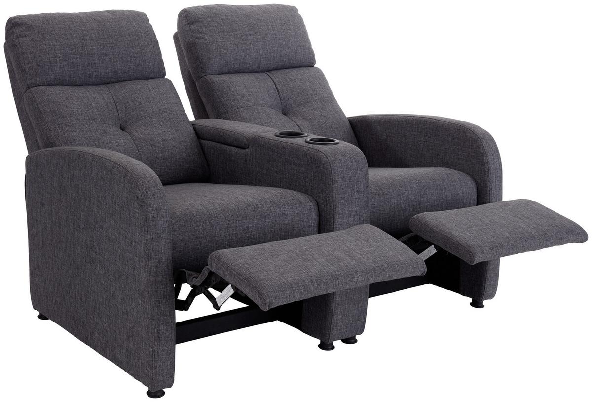 Házimozi Kanapé Cinema - sötétszürke, Modern, textil/fa (131/91/91cm) - Ondega