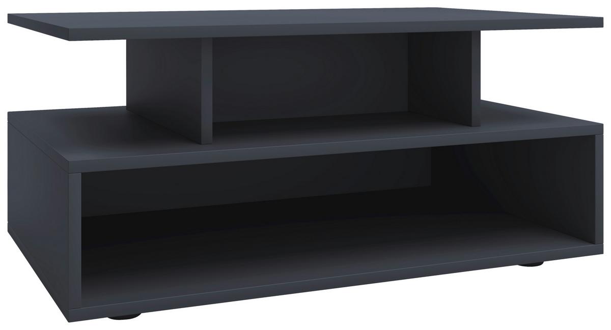 Couchtisch Esila Anthrazit L: 80 Cm - Anthrazit/Schwarz, Design, Holzwerkstoff/Kunststoff (80/50/40cm) - MID.YOU