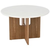 Esstisch Levi Weiß/Eichefarben D: 120 cm - Eichefarben/Weiß, MODERN, Holz/Wellpappe (120/75cm) - Livetastic