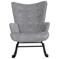 Stolička s pružným podnožím ROCK - čierna/sivá, Modern, kov/drevo (66/90/77cm) - Mömax