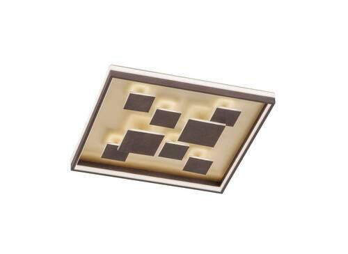 LED-Deckenleuchte Rico L: 53 cm 3-Fach Schaltbar - Rostfarben/Braun, Design, Metall (53/53/8,5cm) - Fischer & Honsel