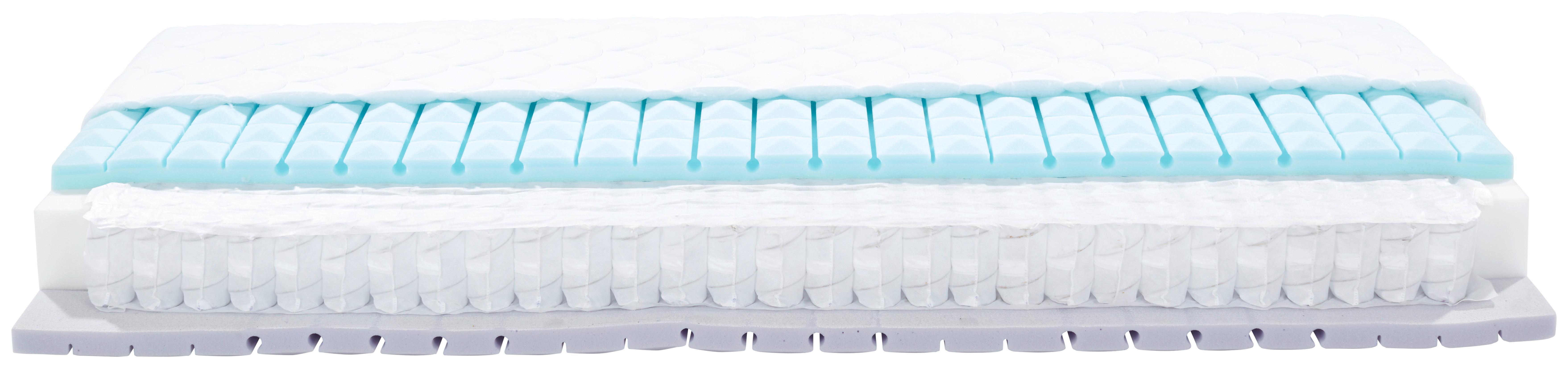 Taschenfederkernmatratze Kairo 90x200 cm H2+H3 H: 23 cm - Weiß, Textil (90/200cm)