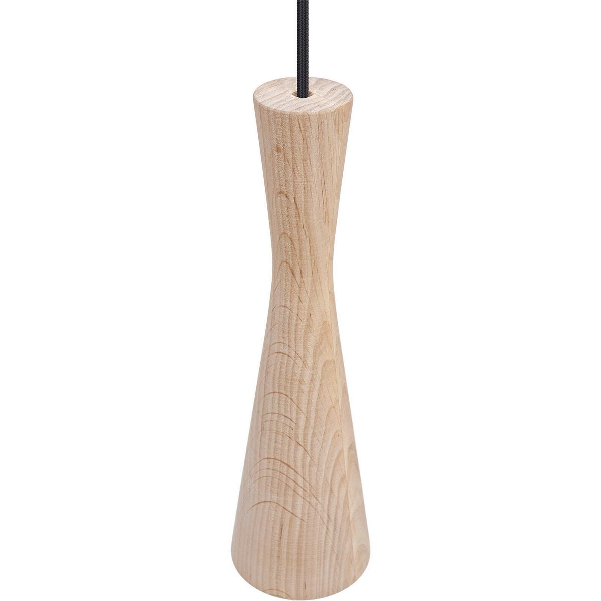 HÄNGELEUCHTE 8510151 VEGAS - Erlefarben/Schwarz, Natur, Holz (10/90-140cm)