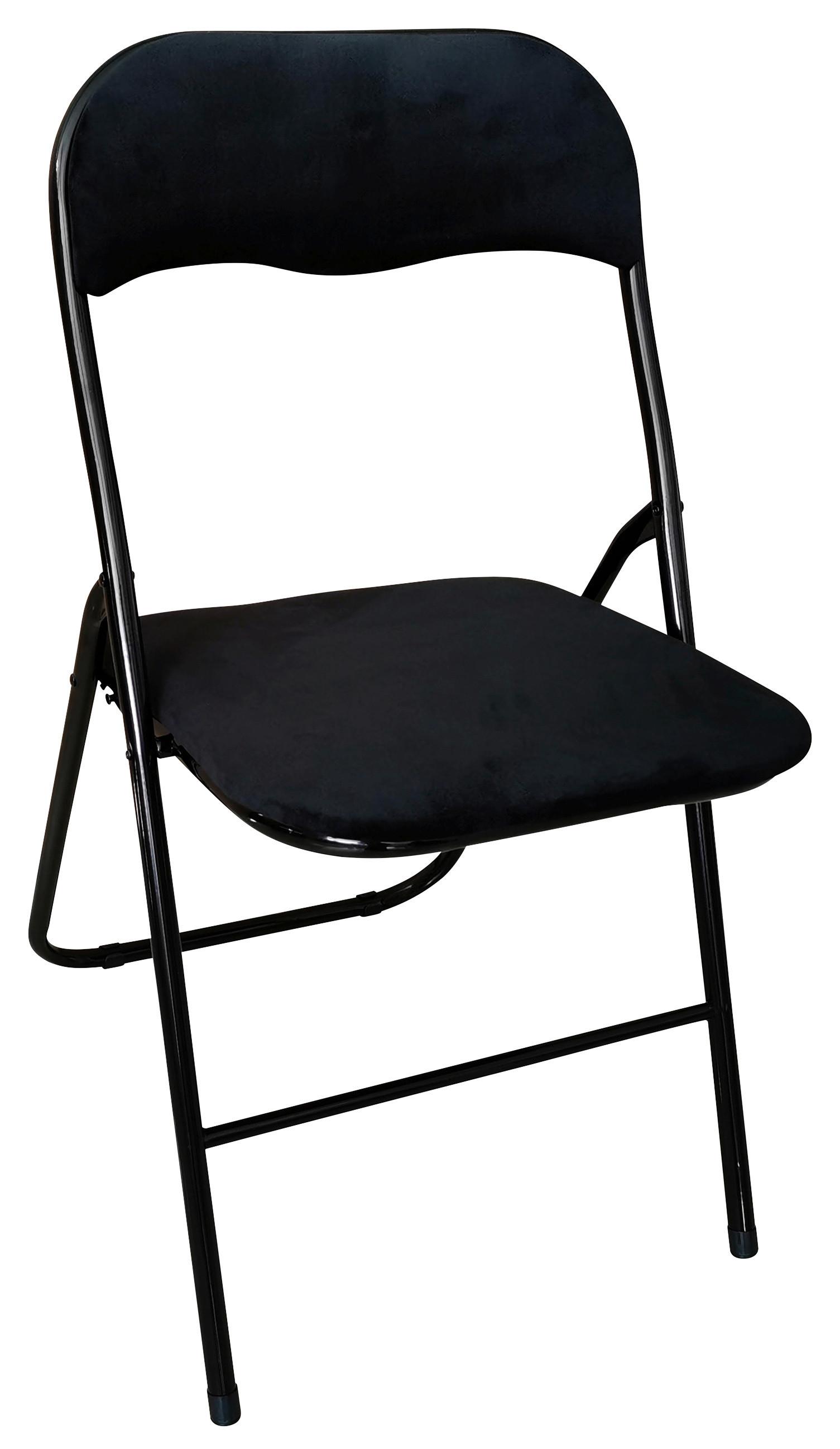 SKLADACIE KRESLO WALTER II -SB- - čierna, Konventionell, kov/textil (44/78/45,5cm) - Mömax