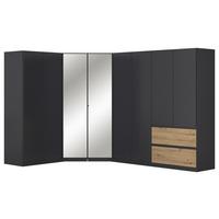 Eckkleiderschrank Costa Grau Eiche Artisan Dekor - Eiche Artisan/Grau, MODERN, Holzwerkstoff (208/197/298cm) - Rauch Möbel