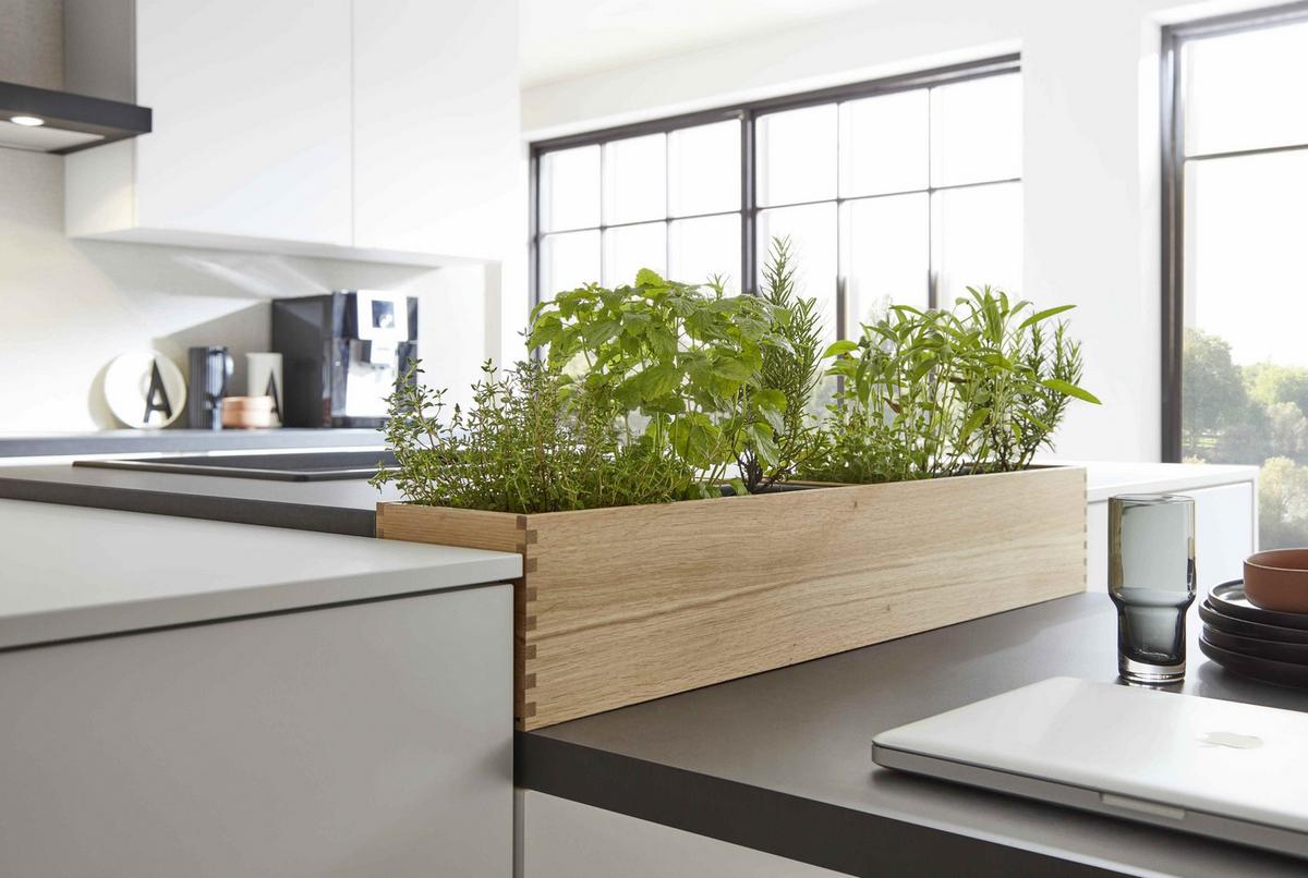 Einbauküche Eastbourne Frei Planbar Mit Griffleiste Küche - Weiß, MODERN, Holzwerkstoff - Vertico