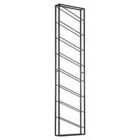 Regál na víno čierny - čierna, Design, kov (36/150/8cm) - MID.YOU