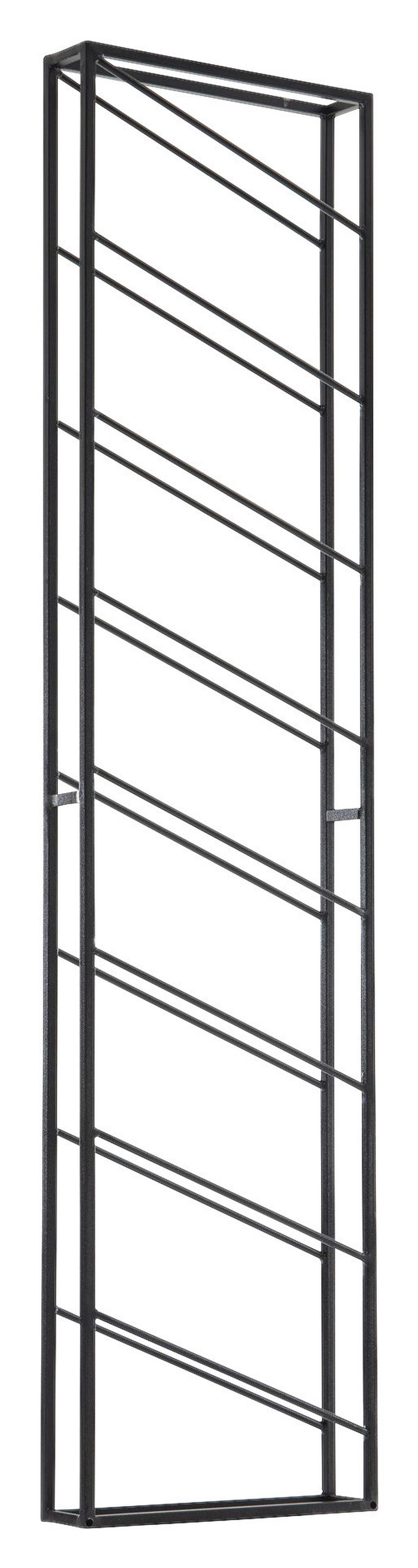 Regál na víno čierny - čierna, Design, kov (36/150/8cm) - MID.YOU
