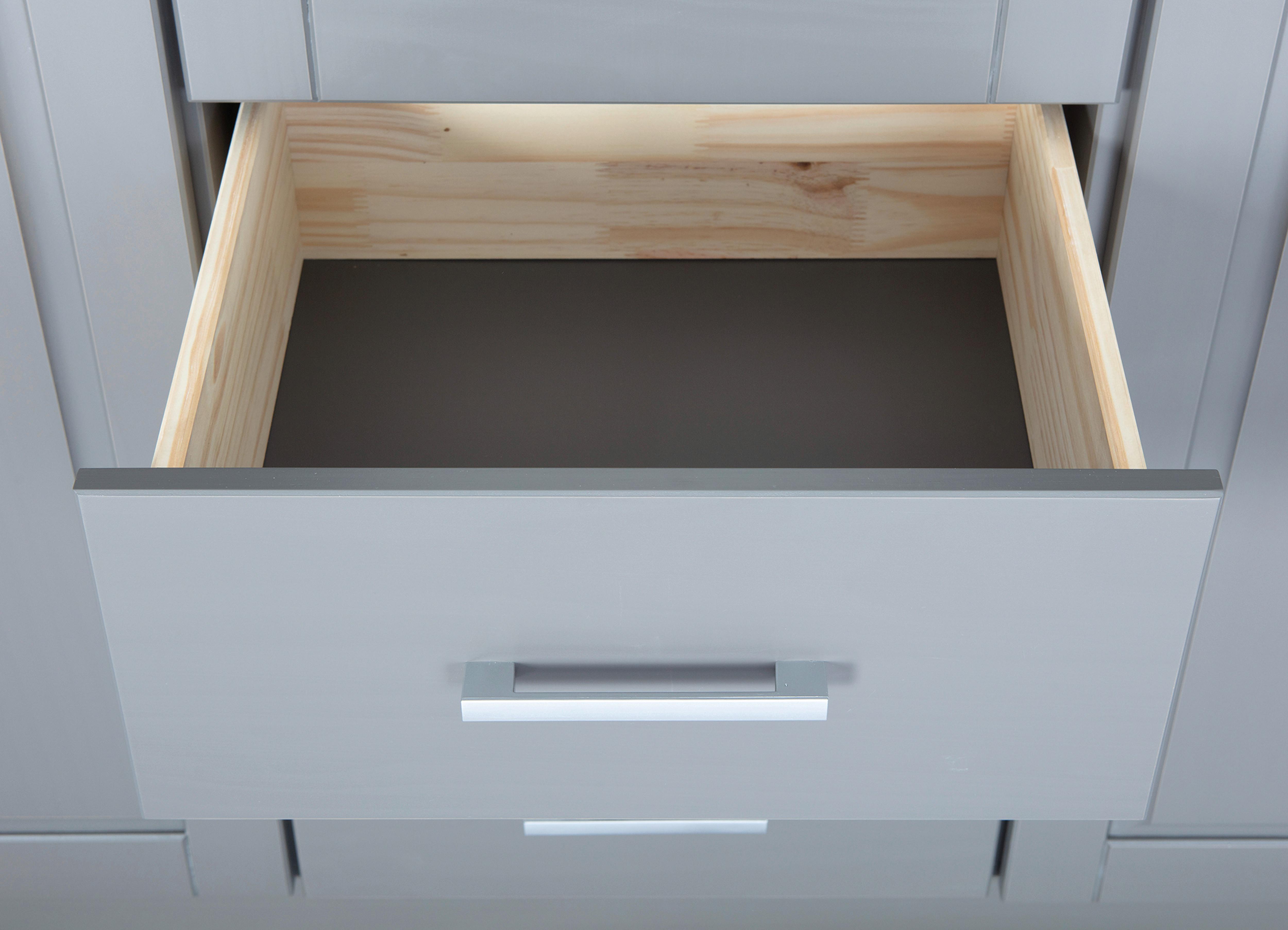 Drehtürenschrank in Grau