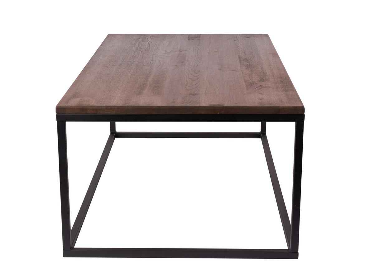 Couchtisch Jonas Schwarz/Eiche dunkel L: 110cm - Eiche dunkel/Schwarz, Natur, Holz/Metall (110/40/60cm)