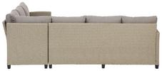 Loungegarnitur 6-Tlg. Porto II aus Kunststoff mit Kissen - Hellgrau/Braun, MODERN, Kunststoff/Textil (232/175cm) - Luca Bessoni