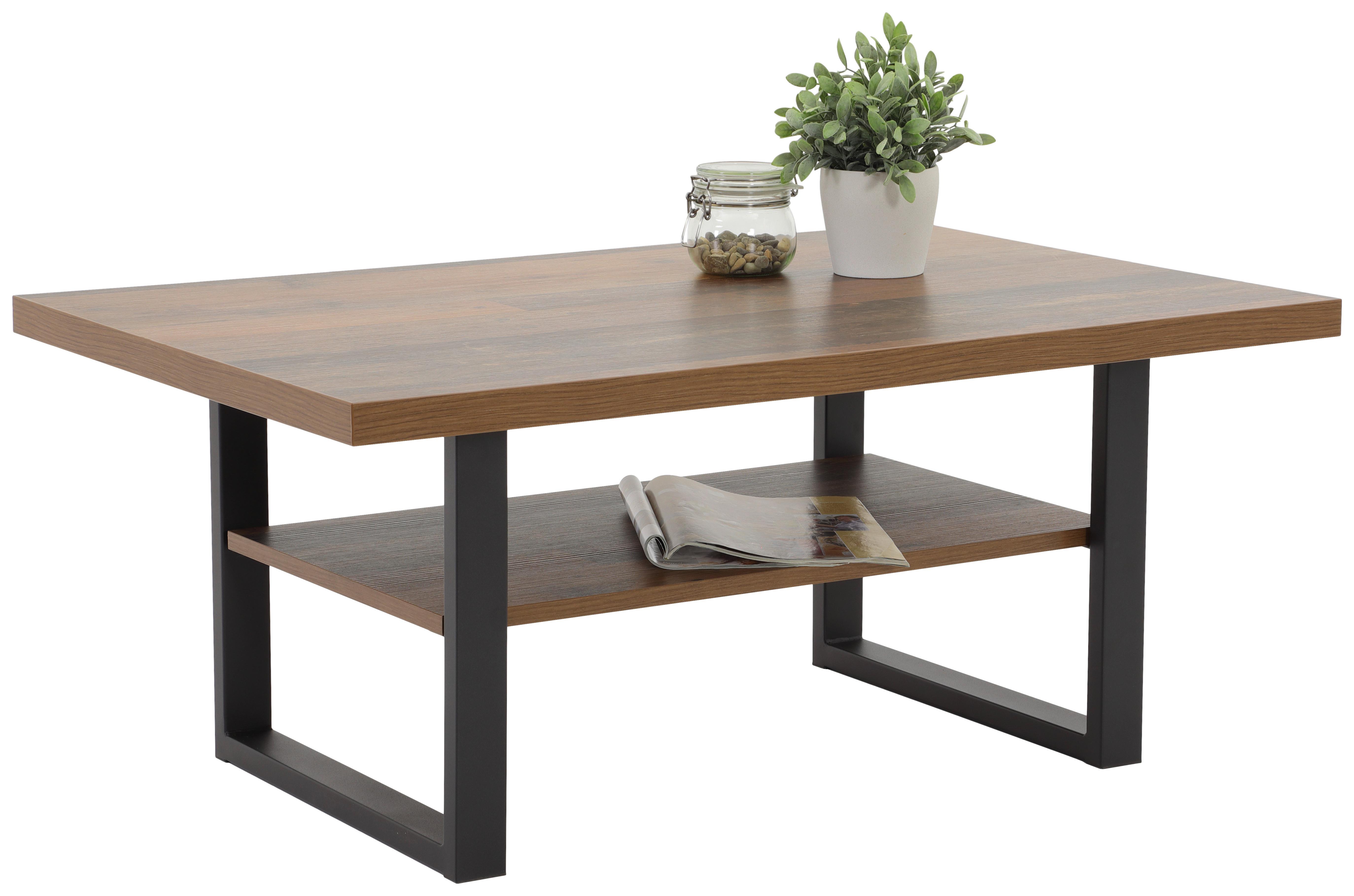 Couchtisch Anton Holz Dekor - Schwarz, MODERN, Holzwerkstoff/Metall (105/69/45cm) - MID.YOU
