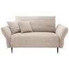 2-Sitzer-Sofa Vanilla Beige - Beige/Schwarz, Design, Textil (163/97/102cm) - Livetastic