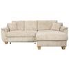 Ecksofa mit Schlaffunktion Alex + Bettkasten Beige 246x88 cm - Beige/Naturfarben, MODERN, Textil (246/156cm)