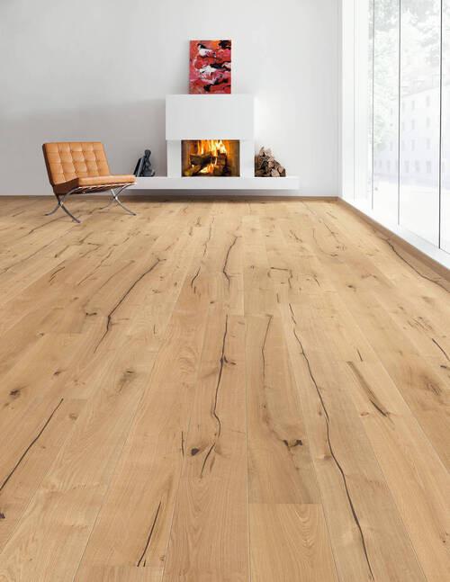 Parkettboden Eichefarben Landhausdiele Stärke 12mm - Eichefarben, Basics, Holzwerkstoff (18/220cm) - Living by HARO