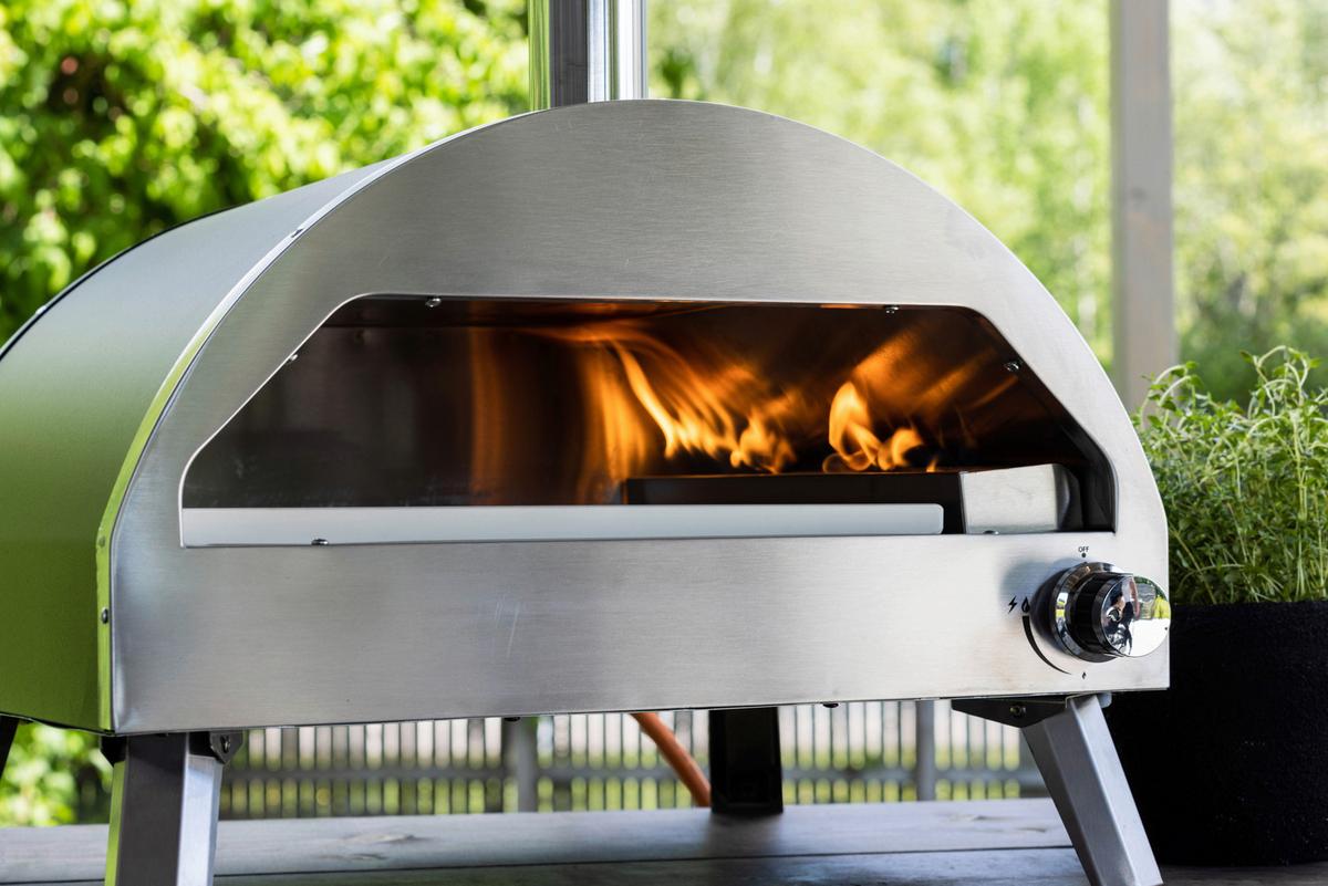 Pizzaofen Kerang Silberfarben - Silberfarben, KONVENTIONELL, Metall (56,3/56,5/54cm) - Gardenson