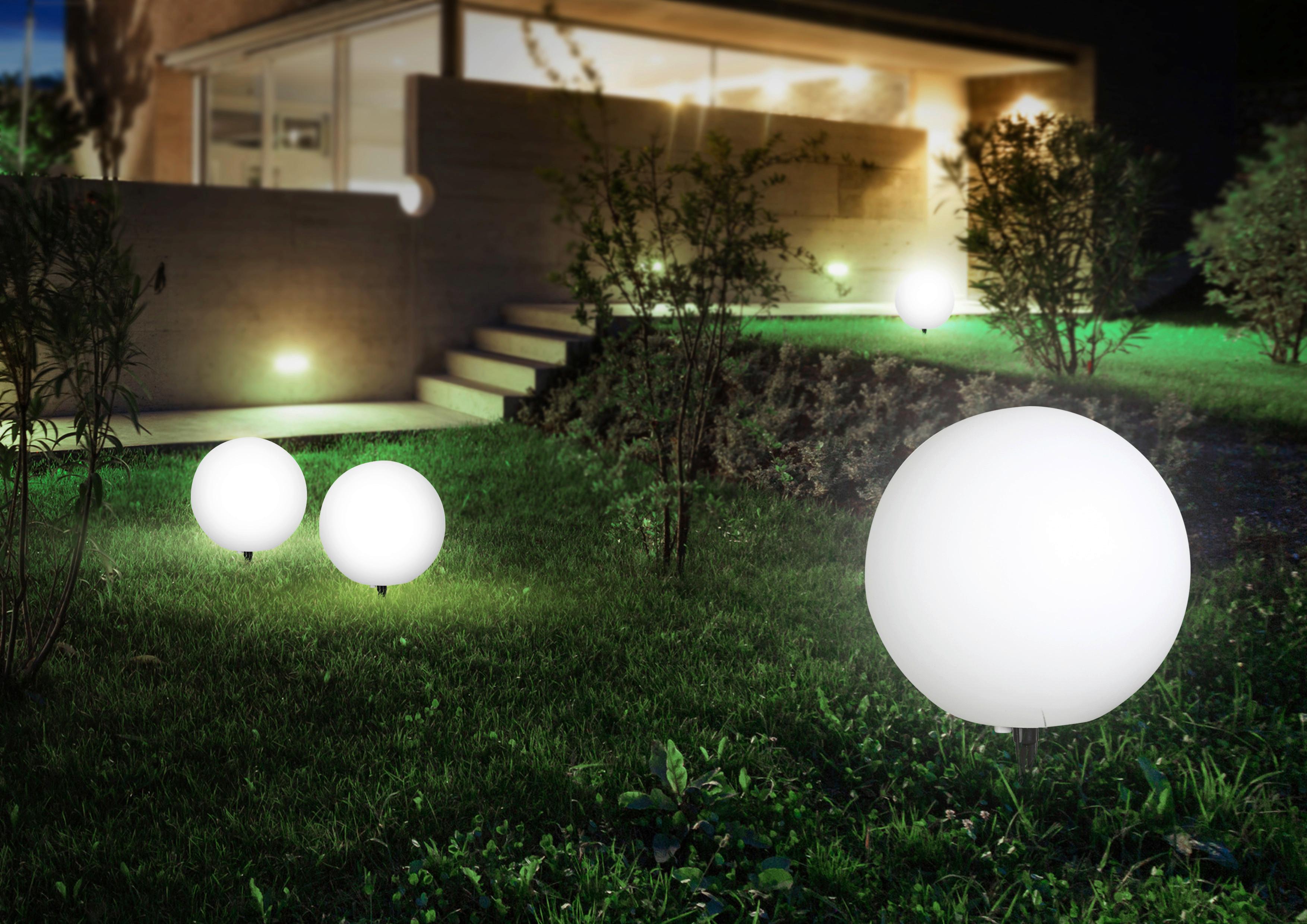 Außenstehleuchte 31776 Toula - Schwarz/Weiß, Design, Kunststoff (40/56cm) - Globo