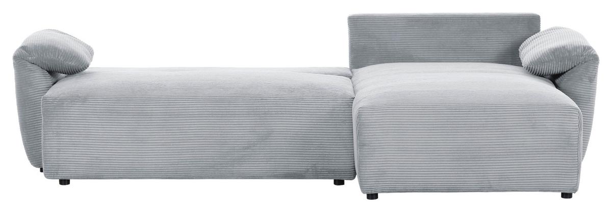 Ecksofa Cuty Hellgrau S: 266x180 cm - Hellgrau/Schwarz, KONVENTIONELL, Textil (266/180cm) - MID.YOU