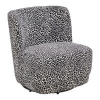Designové křeslo BACA, černo-bílá žin., max. 140 kg - bílá/černá, Lifestyle, kov/dřevo (66/75/72cm) - Mömax