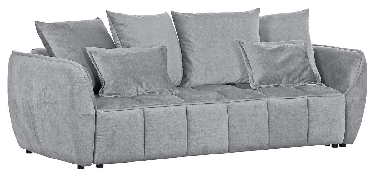 2-Sitzer-Sofa Mit Schlaffunktion Meyford B:250cm - Hellgrau/Schwarz, KONVENTIONELL, Textil (250/70/118cm) - MID.YOU