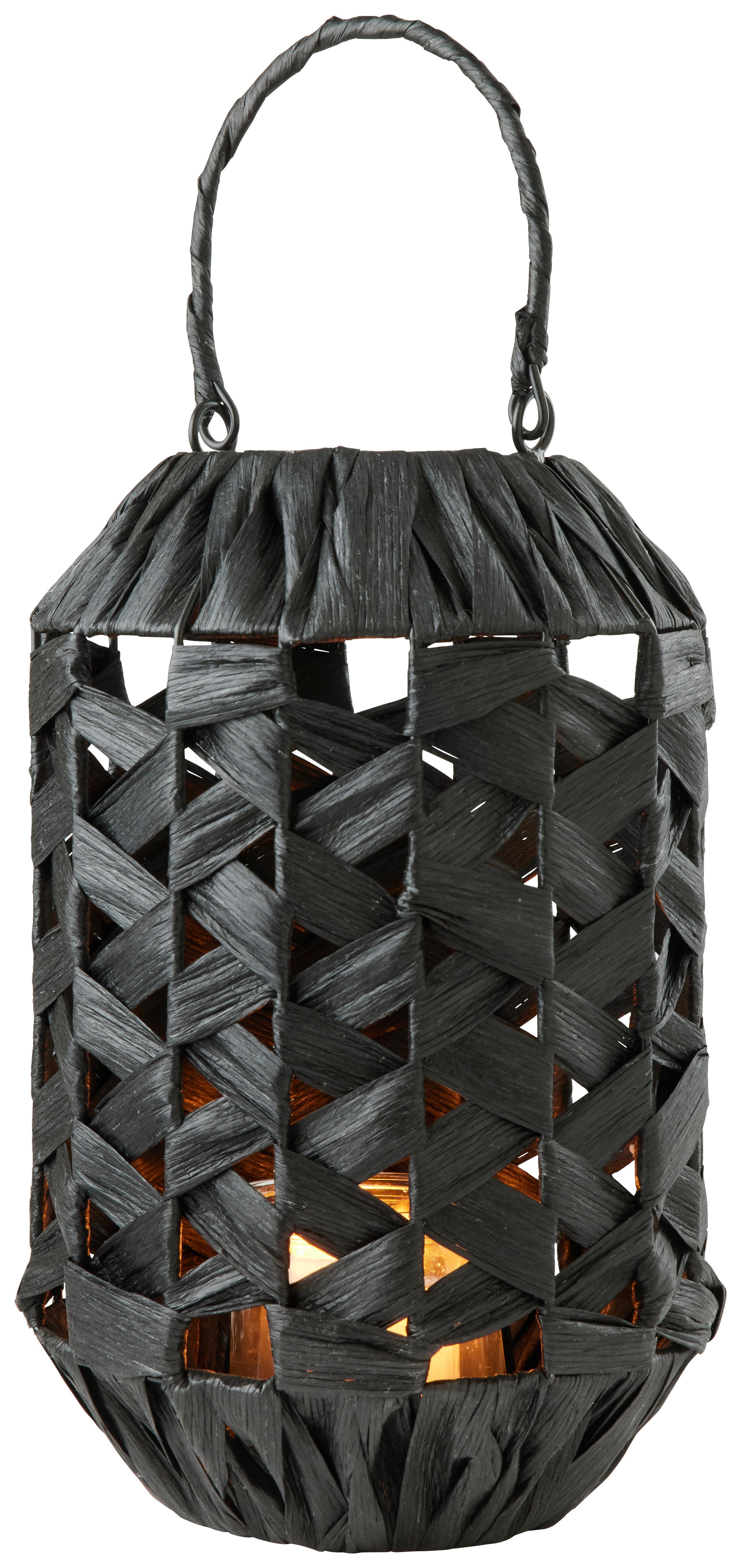 Lampáš Papel, Výška: 29cm - čierna, Natur, kov/papier (19/29cm) - Zandiara