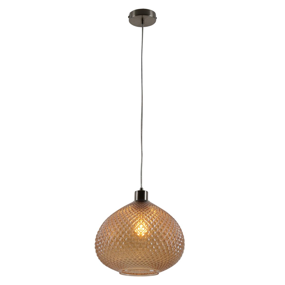 Hängeleuchte Surrat H: 130 cm 1-Flammig, Orientdesign - Braun, Design, Glas/Kunststoff (29/130cm) - Näve