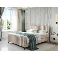 Boxbett Liam Naturfarben 180x200 Cm - Schwarz/Naturfarben, MODERN, Holz/Holzwerkstoff (180/200cm) - MID.YOU