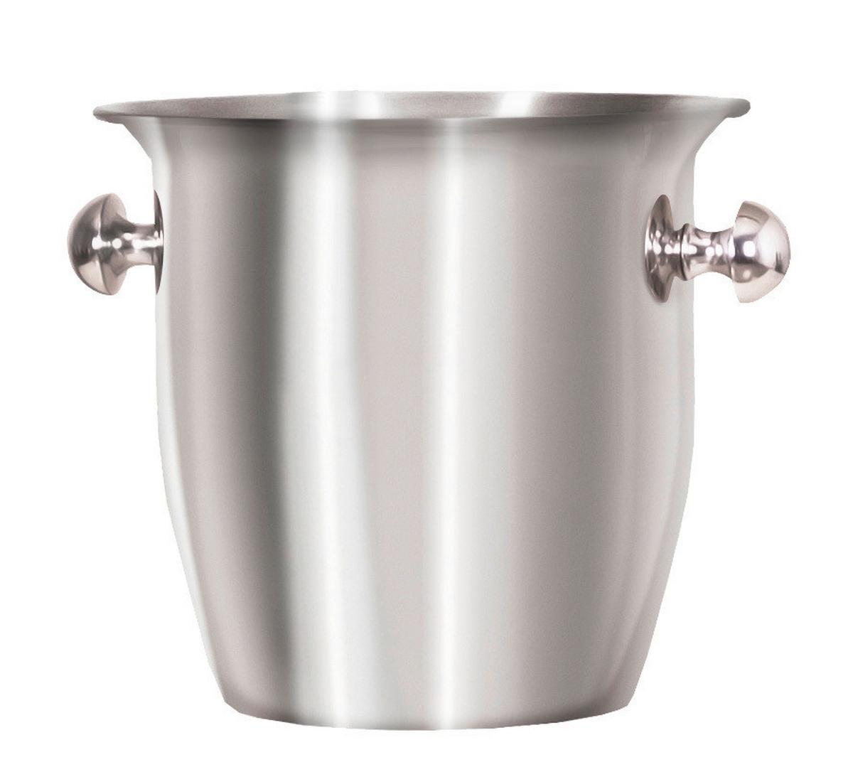 Champagnerkühler für Strandkörbe - Edelstahlfarben, Basics, Metall (23/21/29cm) - Gardenson