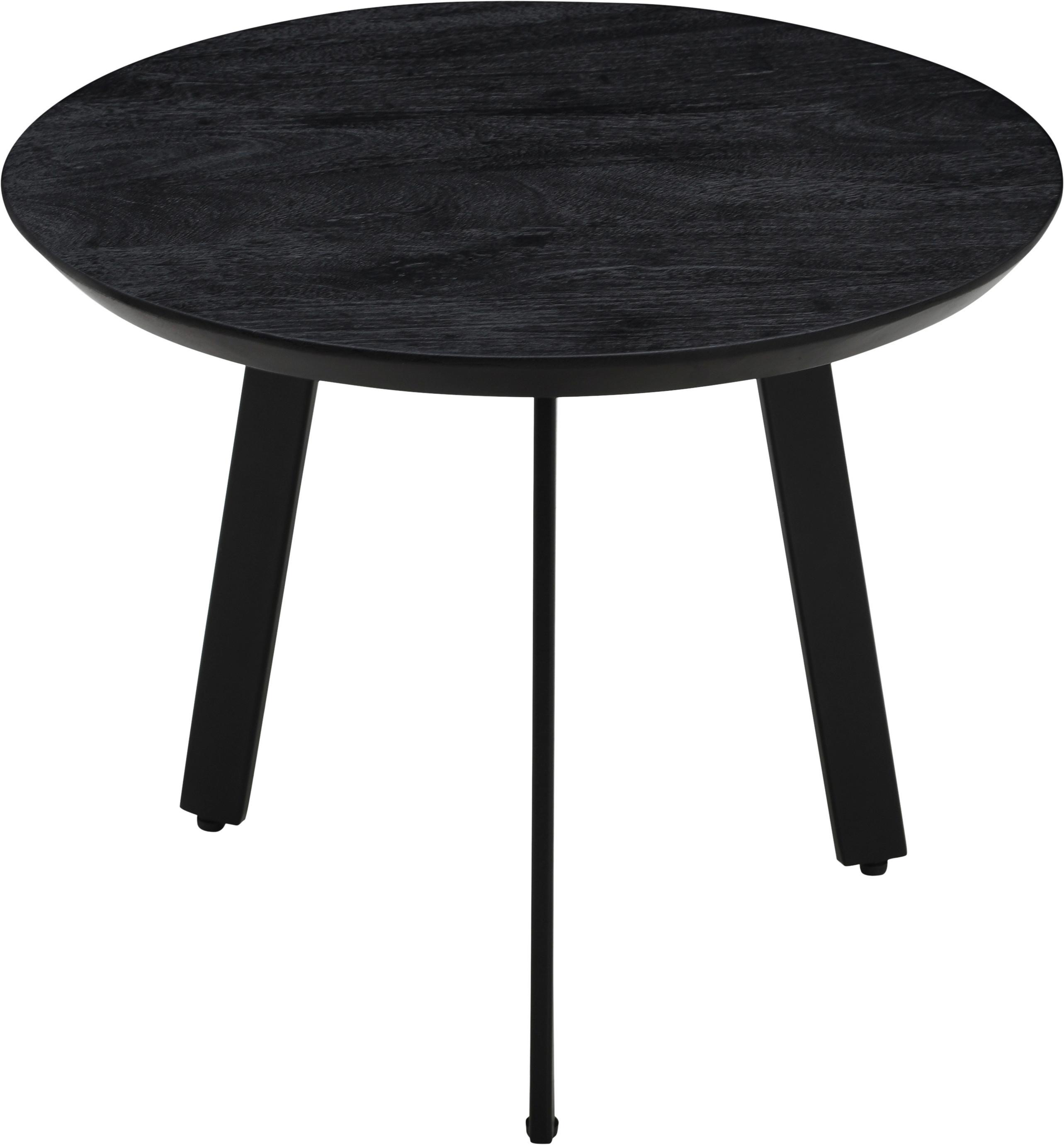 Konferenčný stolík SEGOVIA 50 - čierna, Modern, kov/drevo (50/45cm) - Mömax