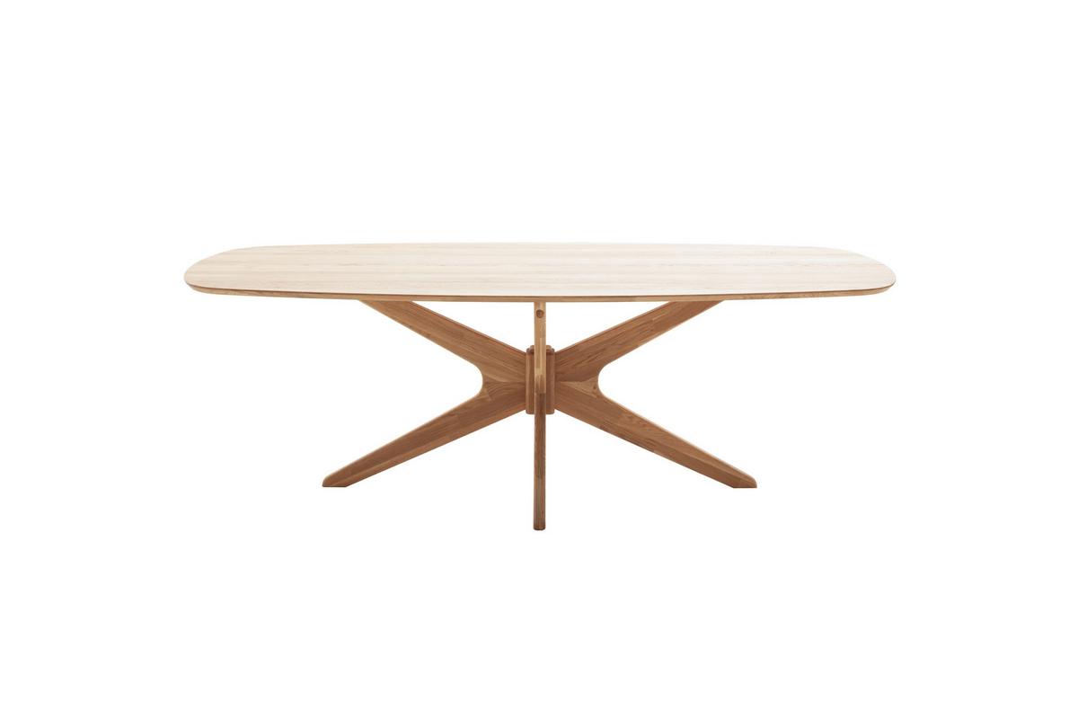 Jídelní stůl Jefferson dub masiv 160cm - divoký dub, Moderní, dřevo (160/75/90cm) - Premium Living