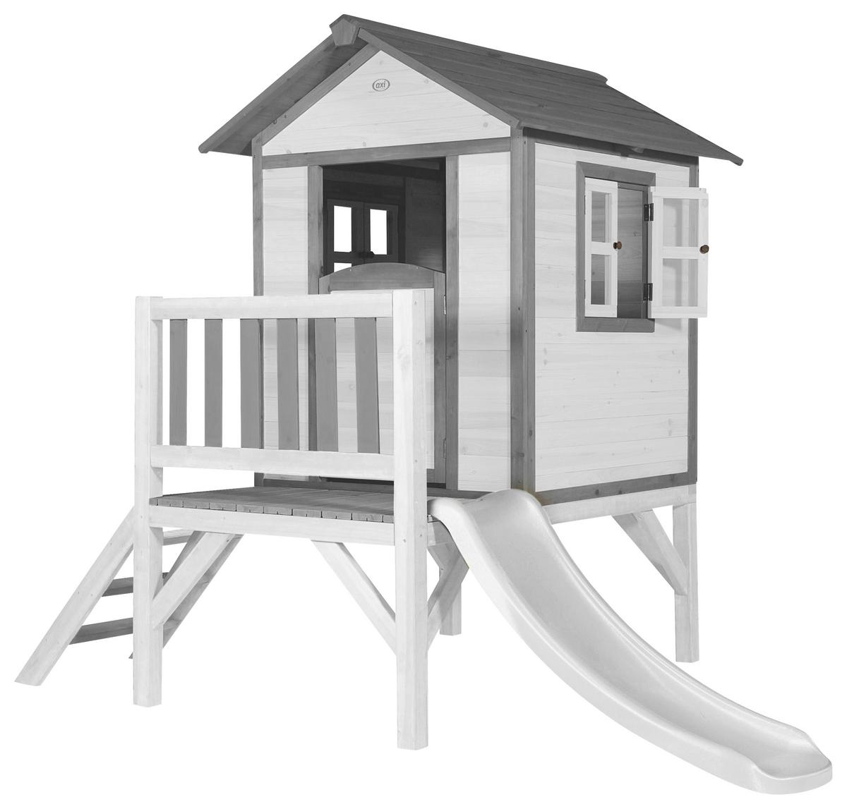 Spielhaus C050.002.90 - Weiß/Grau, KONVENTIONELL, Holz/Kunststoff (240/189/167cm) - Ambia Garden